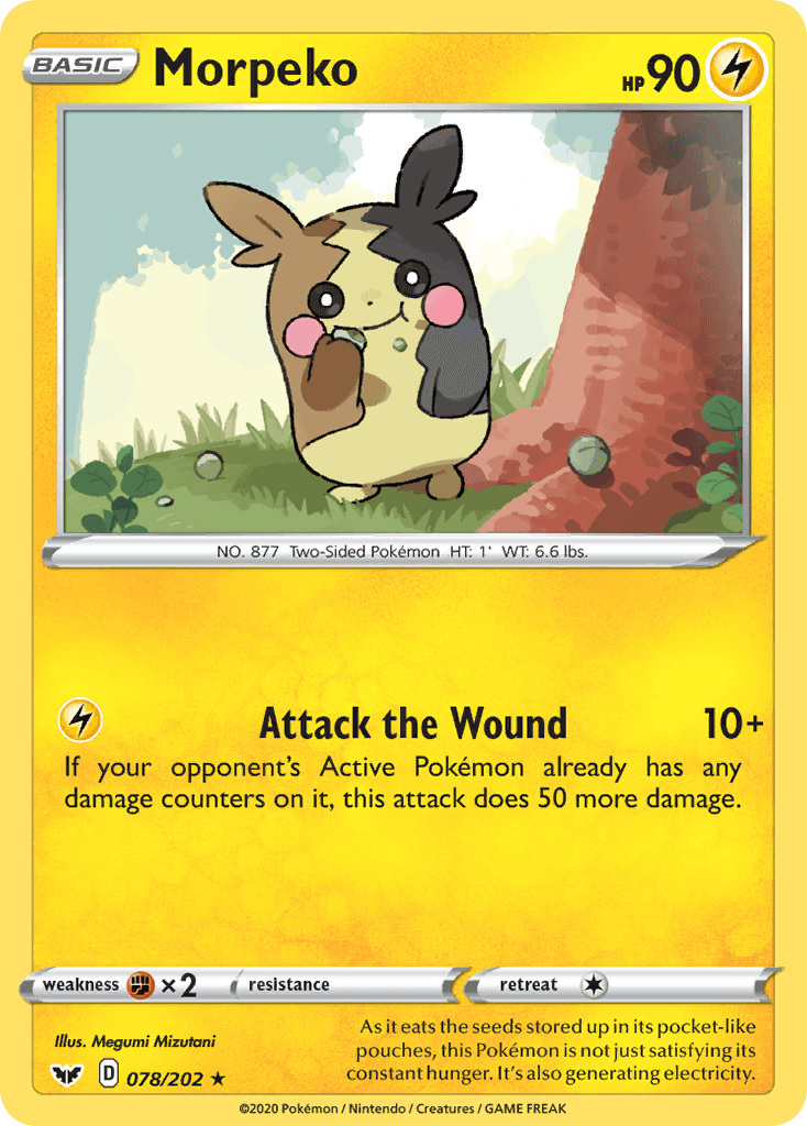 Morpeko, carta 78 de Sword & Shield