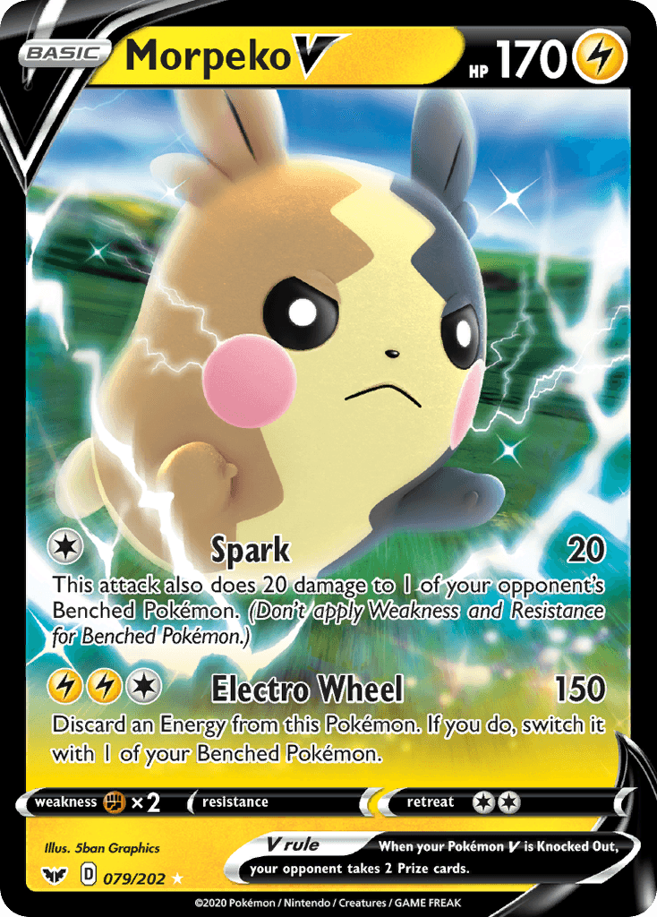 Morpeko V, carta 79 de Sword & Shield