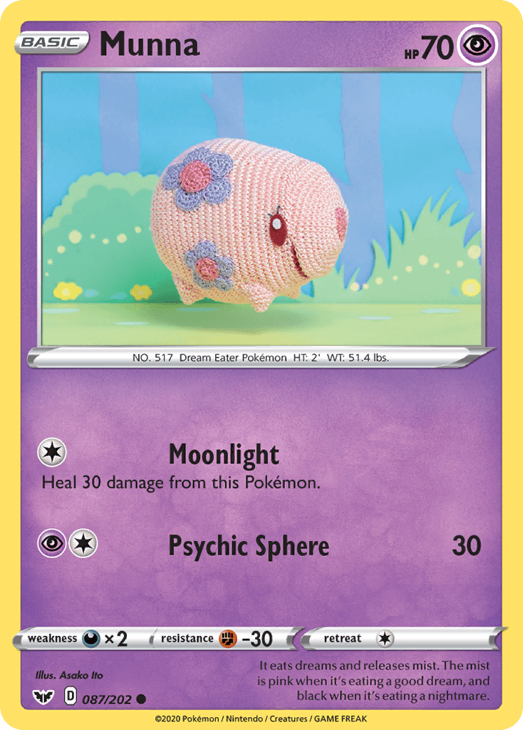 Munna, carta 87 de Sword & Shield