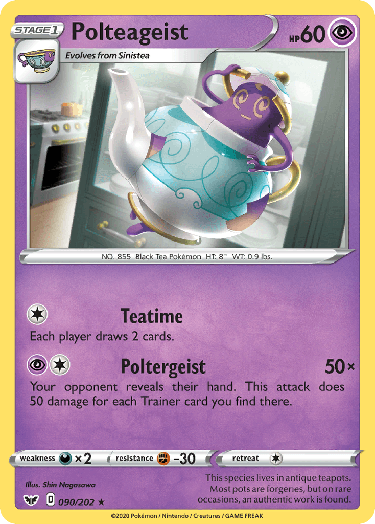 Polteageist, carta 90 de Sword & Shield