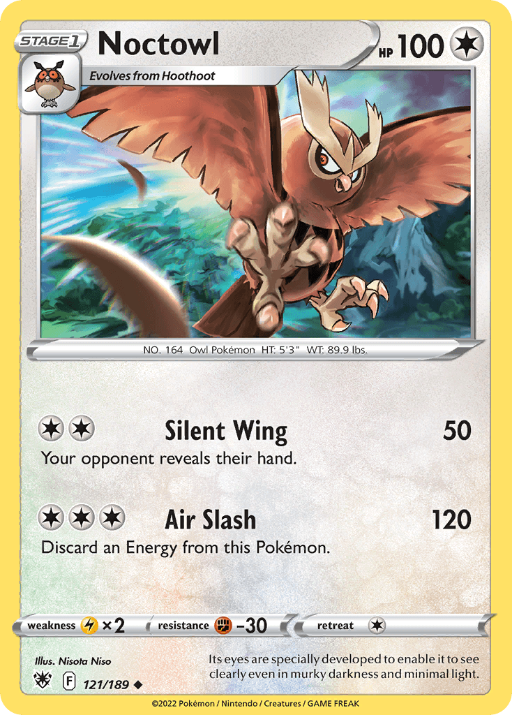 Noctowl, carta 121 de Astral Radiance