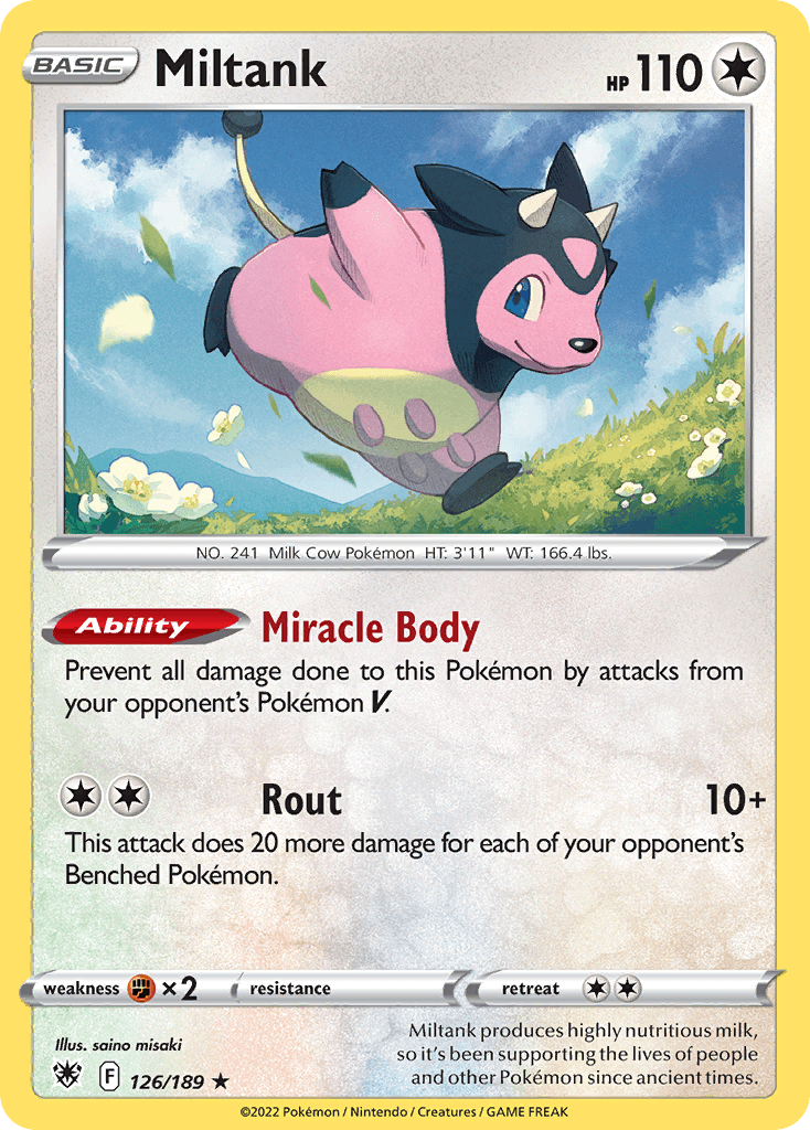 Miltank, carta 126 de Astral Radiance