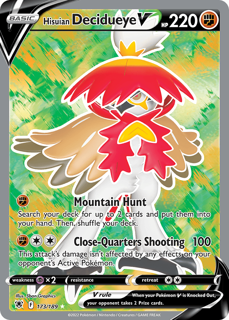Hisuian Decidueye V, carta 173 de Astral Radiance