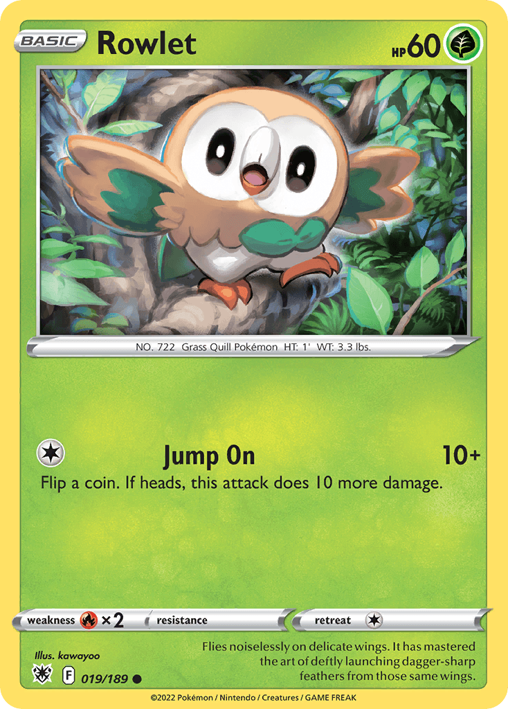 Rowlet, carta 019 de Astral Radiance