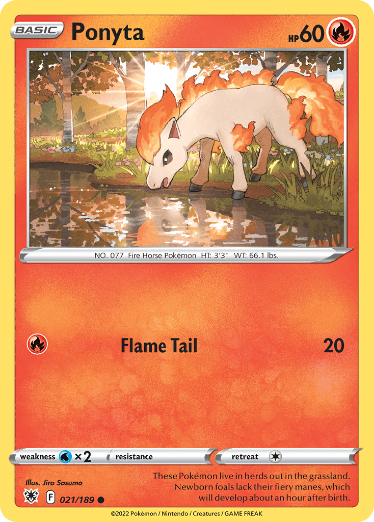 Ponyta, carta 021 de Astral Radiance