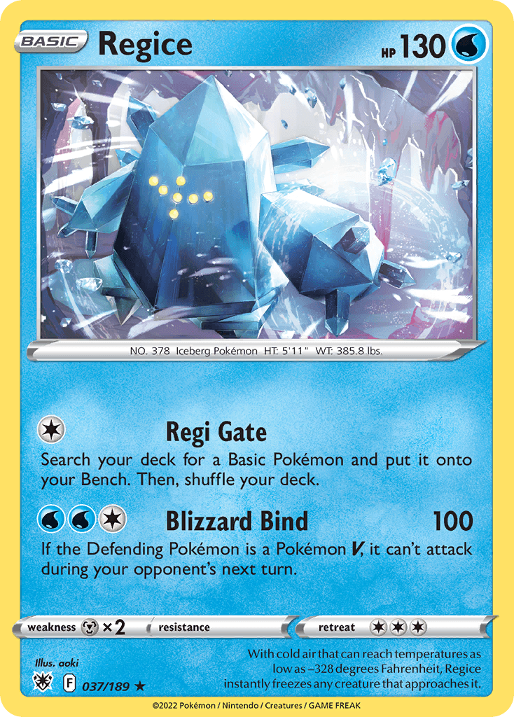 Regice, carta 037 de Astral Radiance