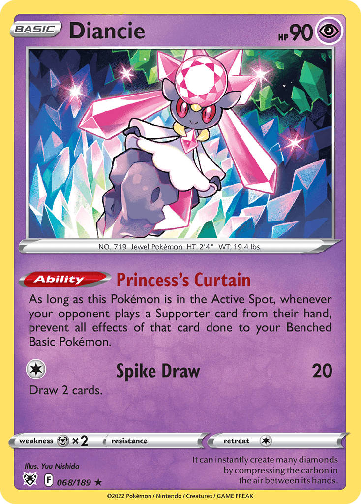 Diancie, carta 068 de Astral Radiance