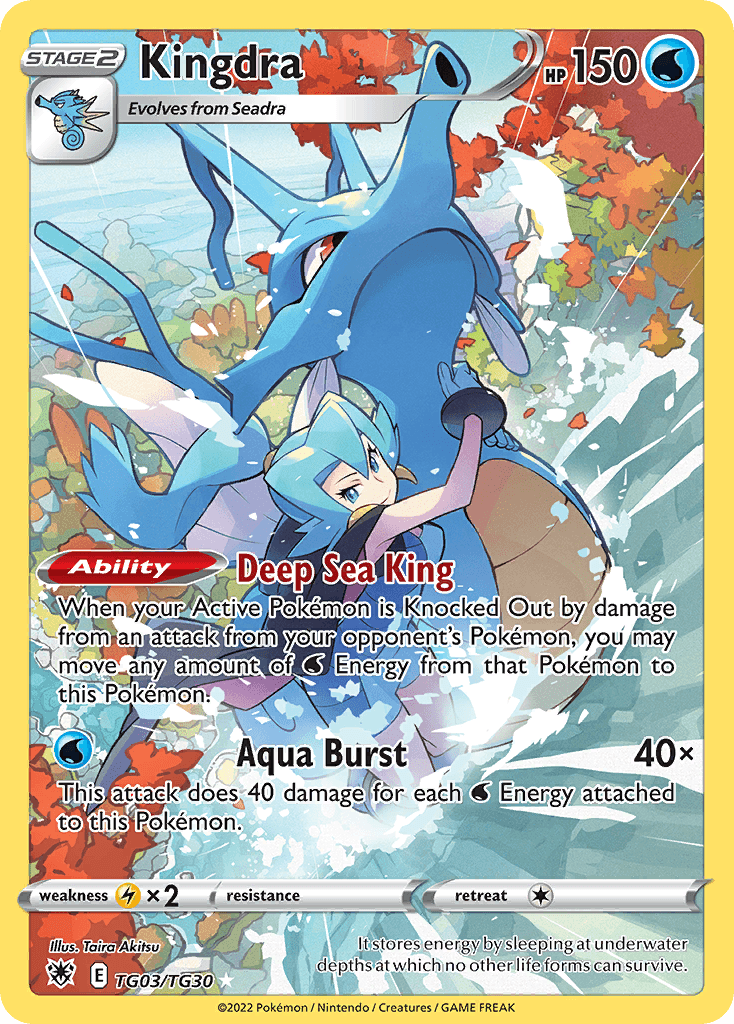 Kingdra, carta TG03 de Astral Radiance Trainer Gallery