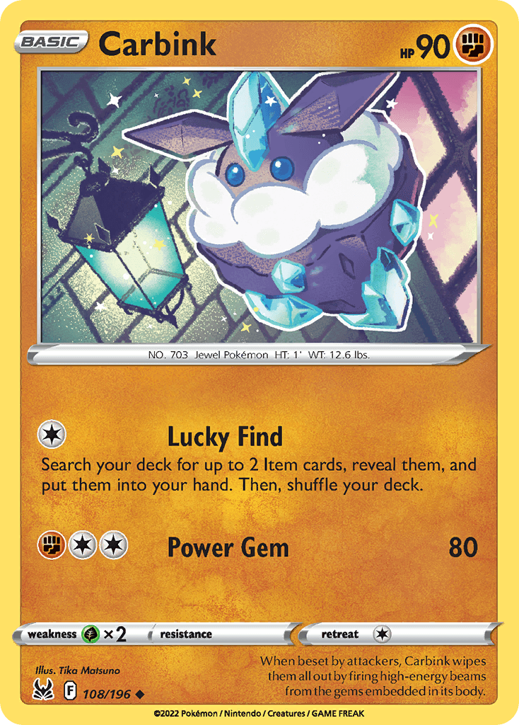 Carbink, carta 108 de Lost Origin