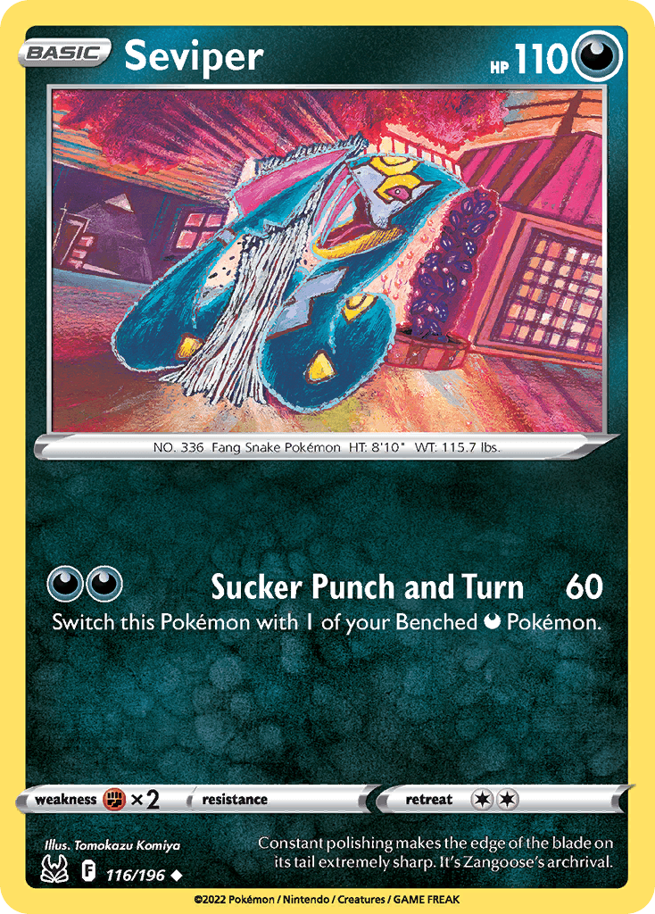 Seviper, carta 116 de Lost Origin