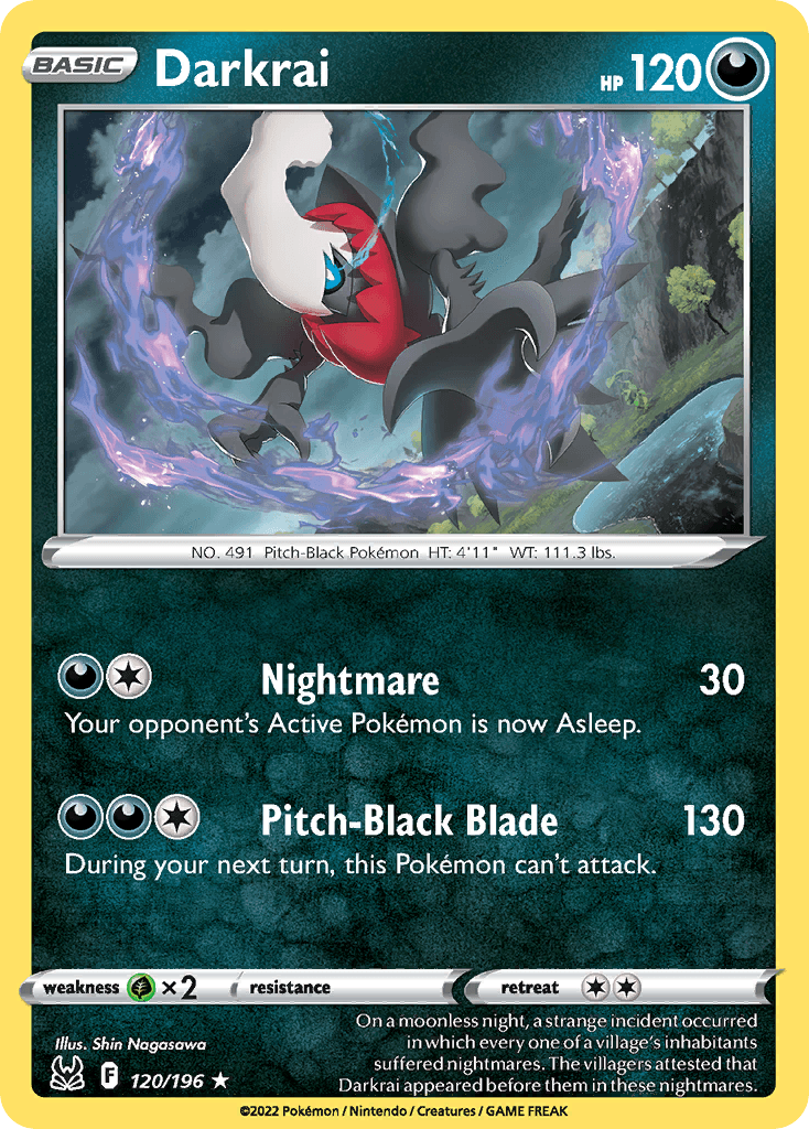 Darkrai, carta 120 de Lost Origin