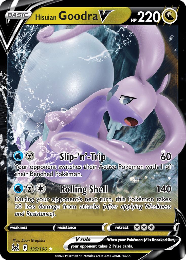 Hisuian Goodra V, carta 135 de Lost Origin