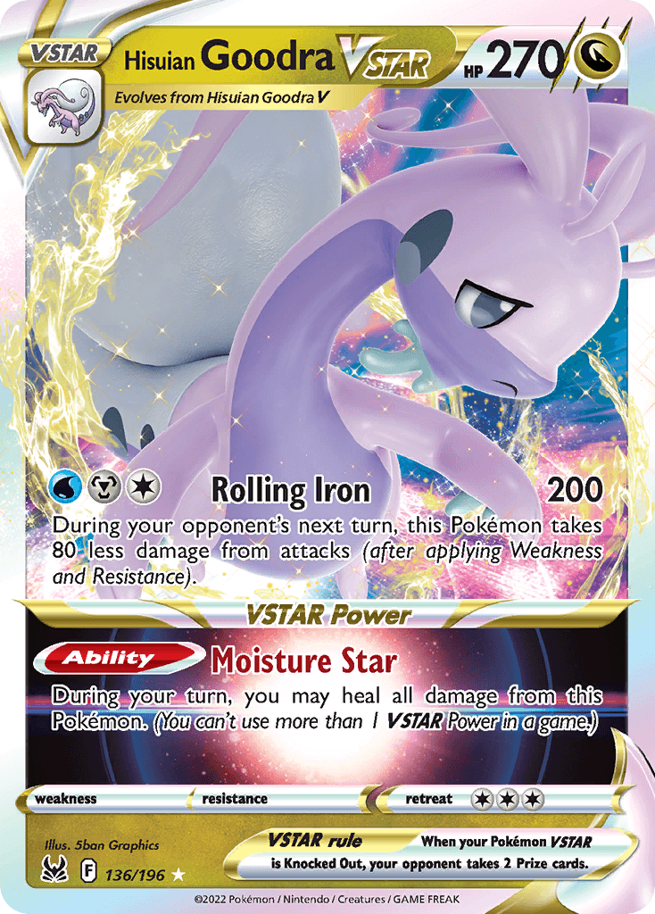 Hisuian Goodra VSTAR, carta 136 de Lost Origin