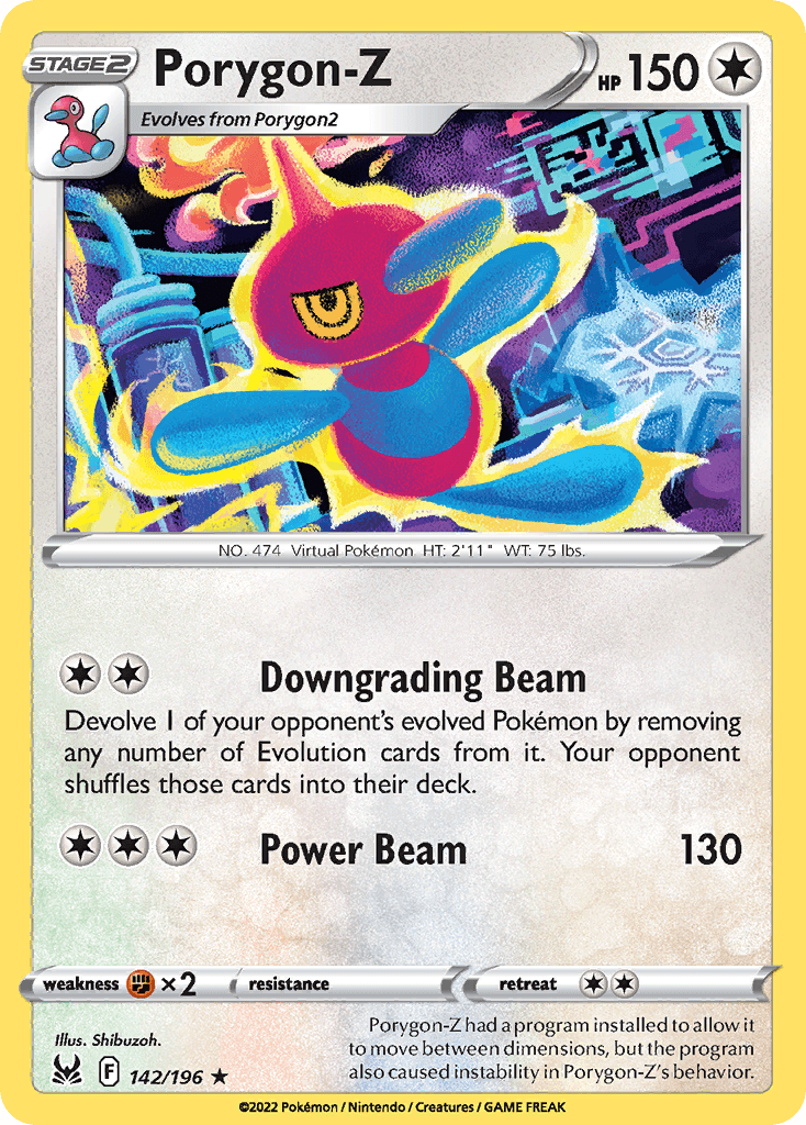 Porygon-Z, carta 142 de Lost Origin