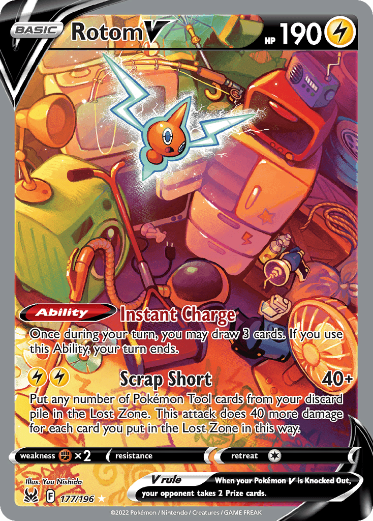 Rotom V, carta 177 de Lost Origin