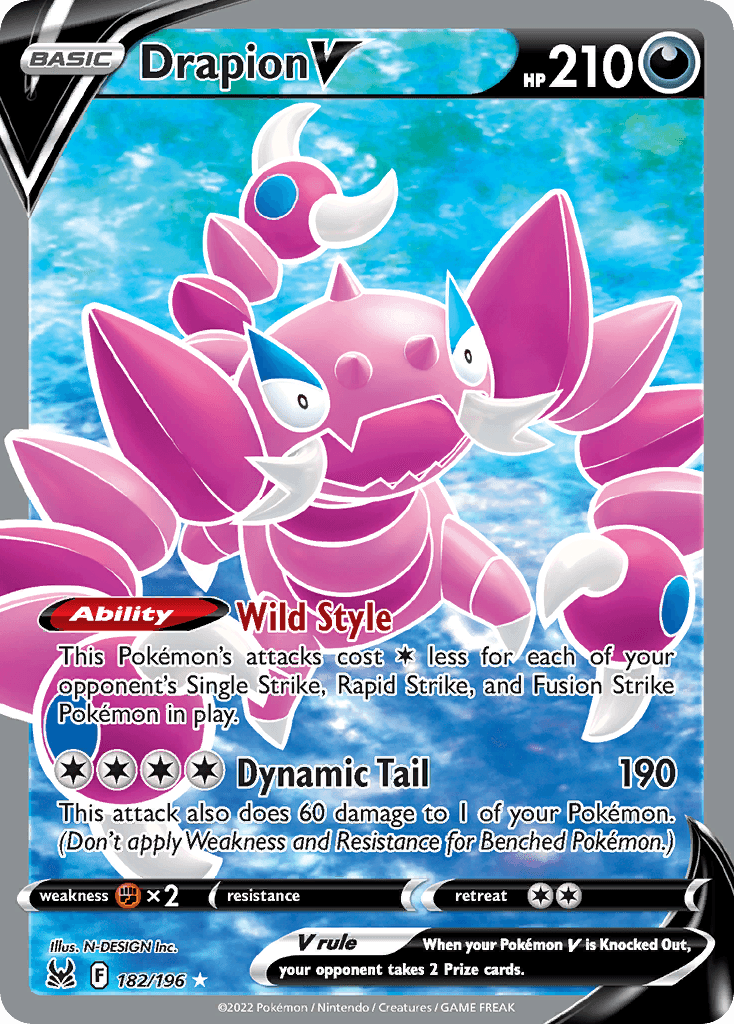 Drapion V, carta 182 de Lost Origin