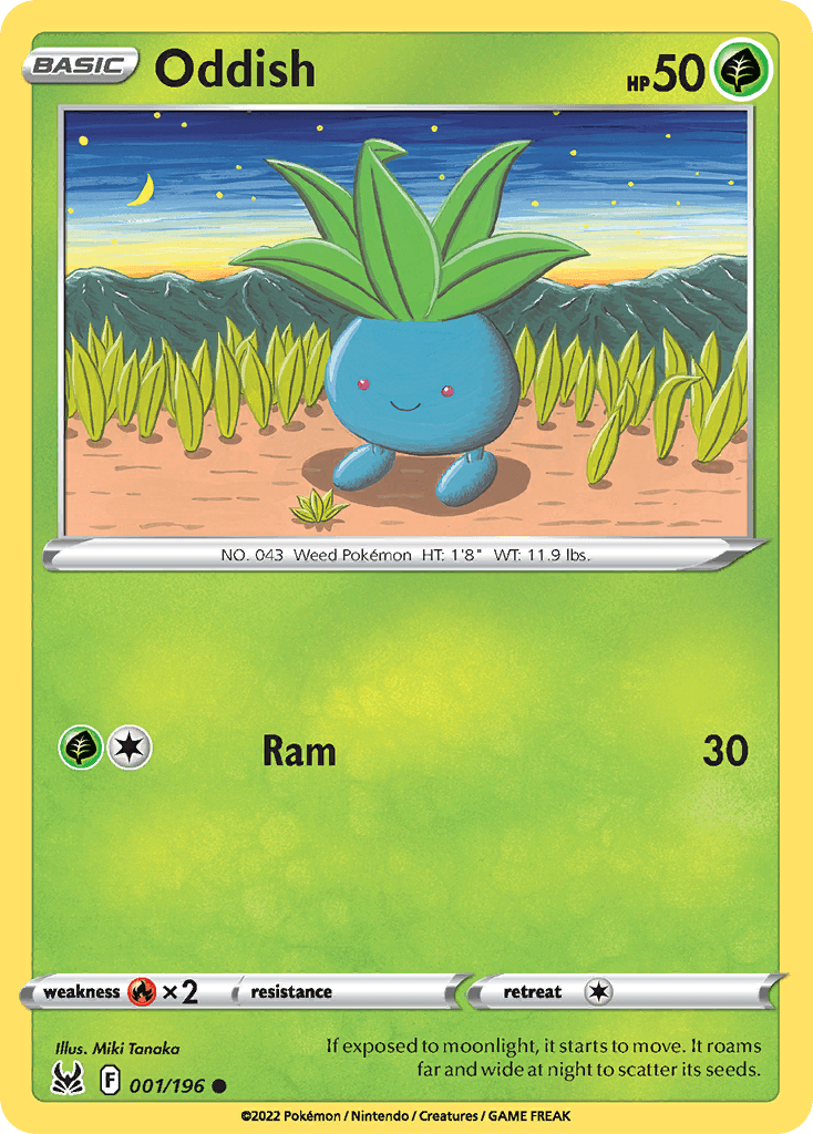 Oddish, carta 001 de Lost Origin