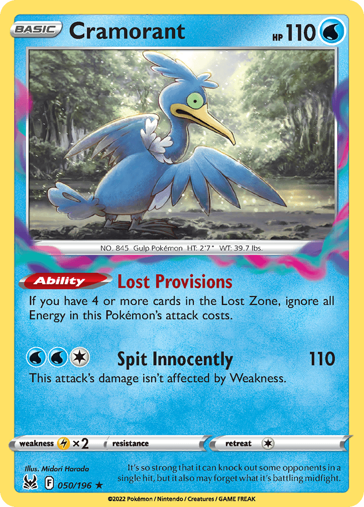 Cramorant, carta 050 de Lost Origin