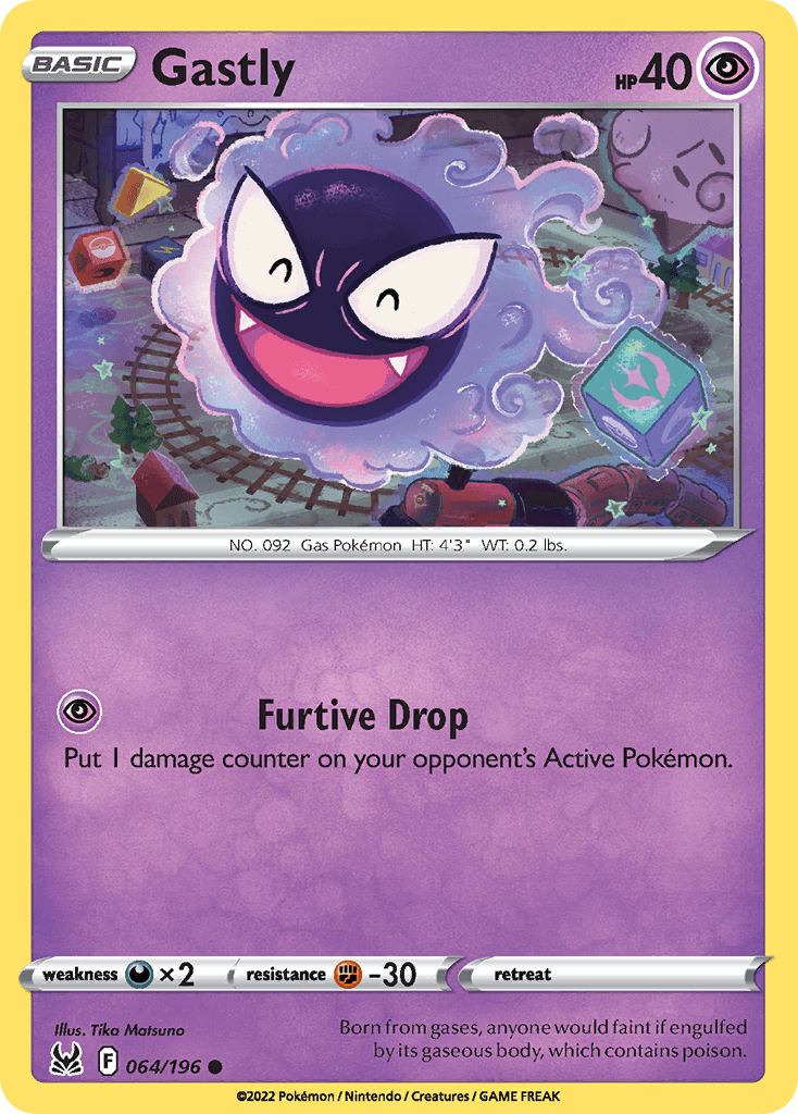Gastly, carta 064 de Lost Origin
