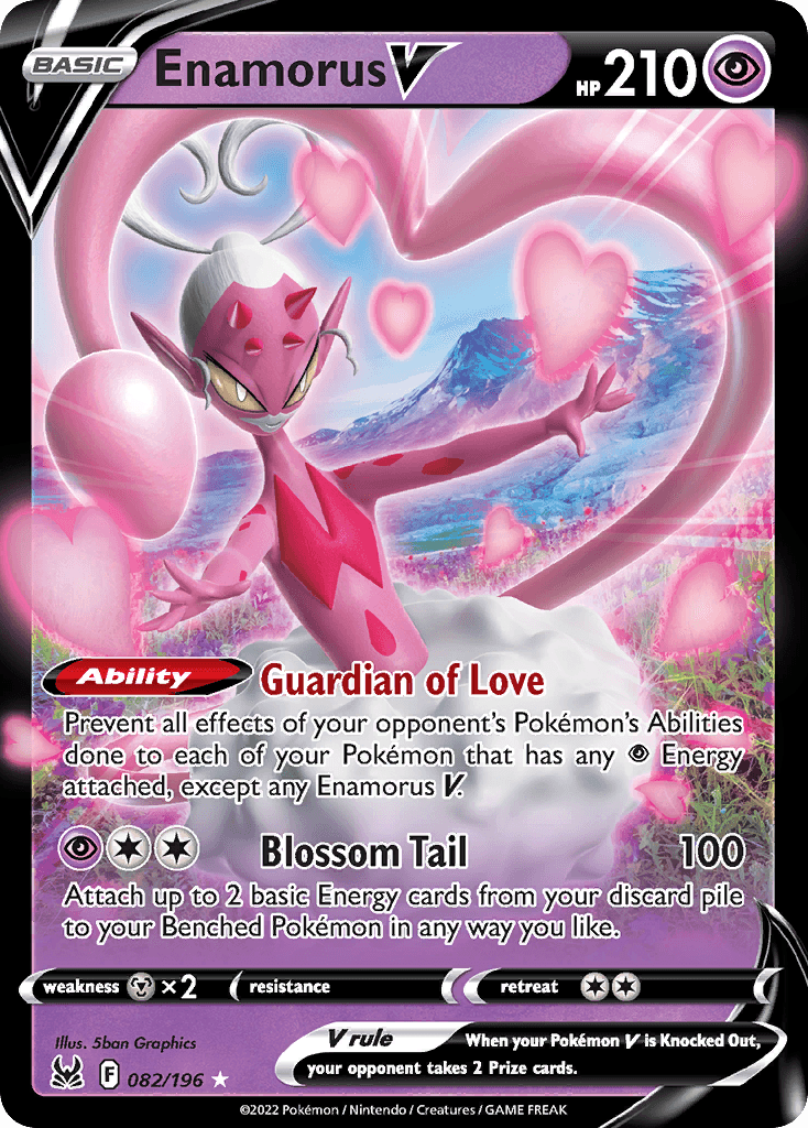 Enamorus V, carta 082 de Lost Origin