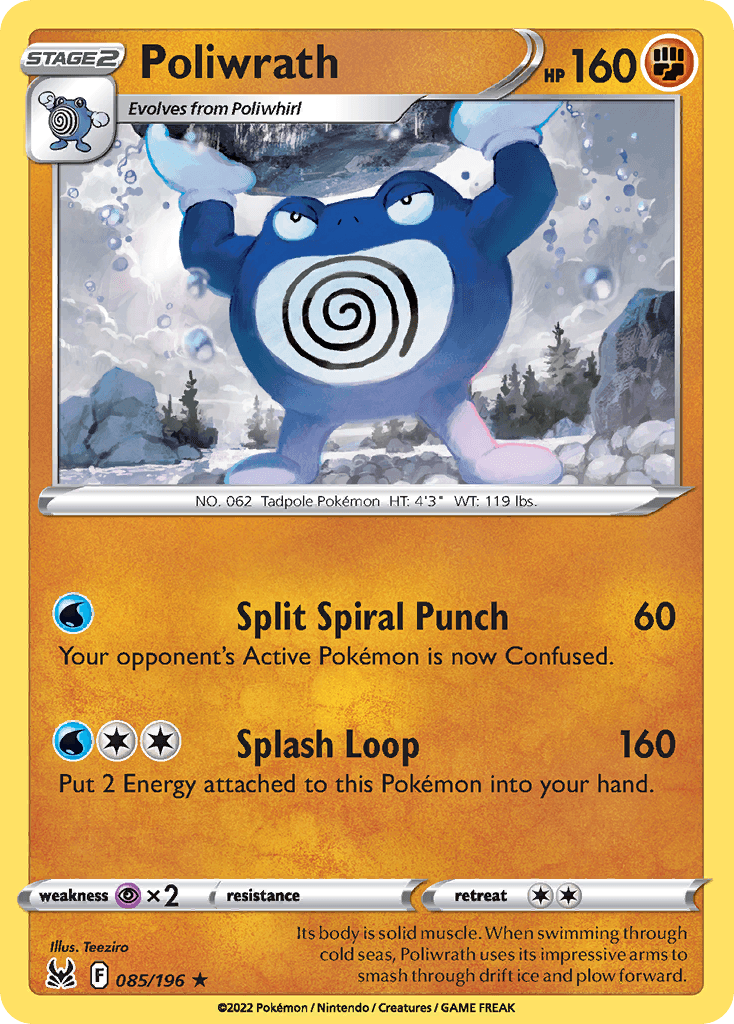 Poliwrath, carta 085 de Lost Origin