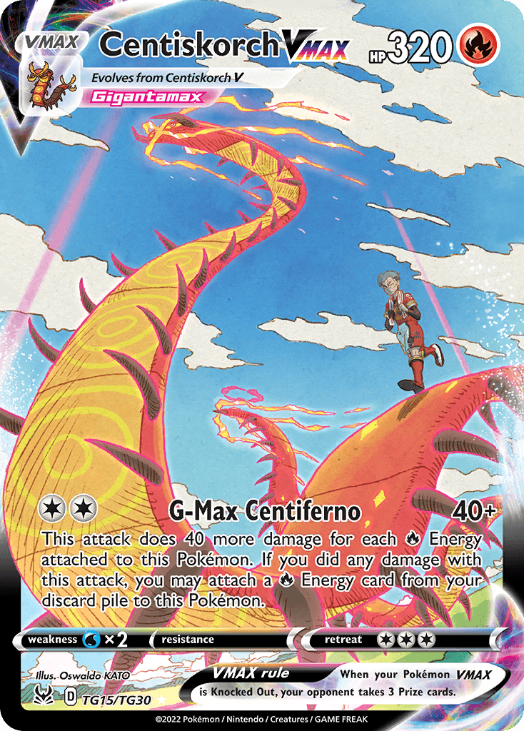 Centiskorch VMAX, carta TG15 de Lost Origin Trainer Gallery