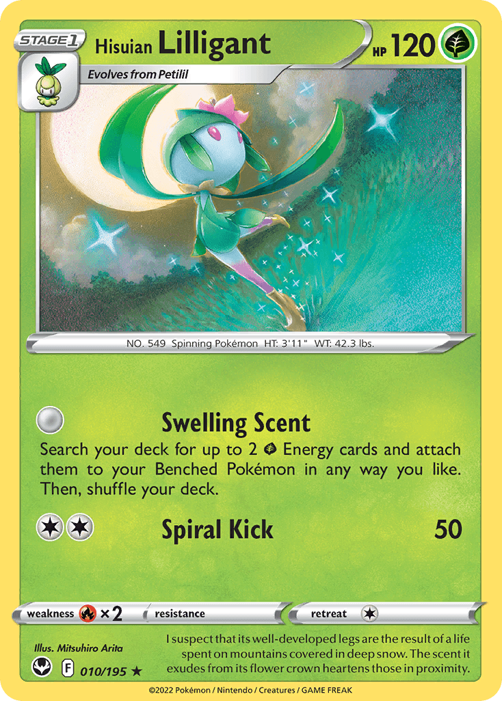 Hisuian Lilligant, carta 010 de Silver Tempest
