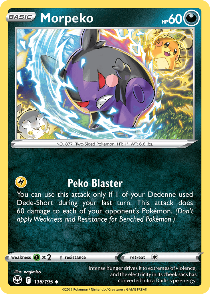 Morpeko, carta 116 de Silver Tempest