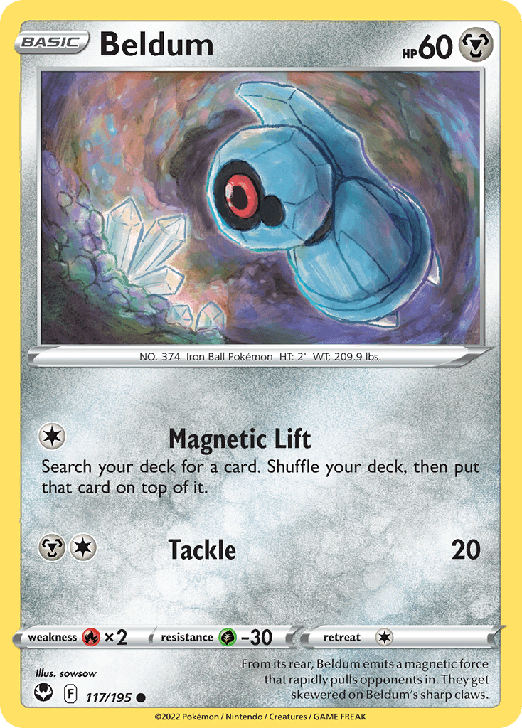 Beldum, carta 117 de Silver Tempest