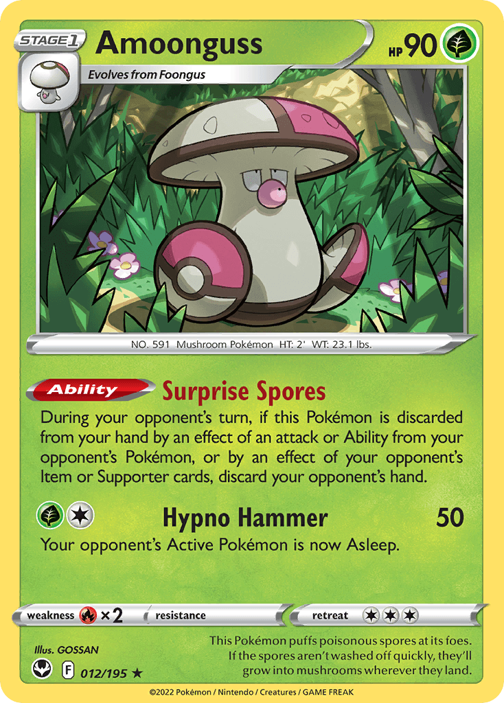 Amoonguss, carta 012 de Silver Tempest