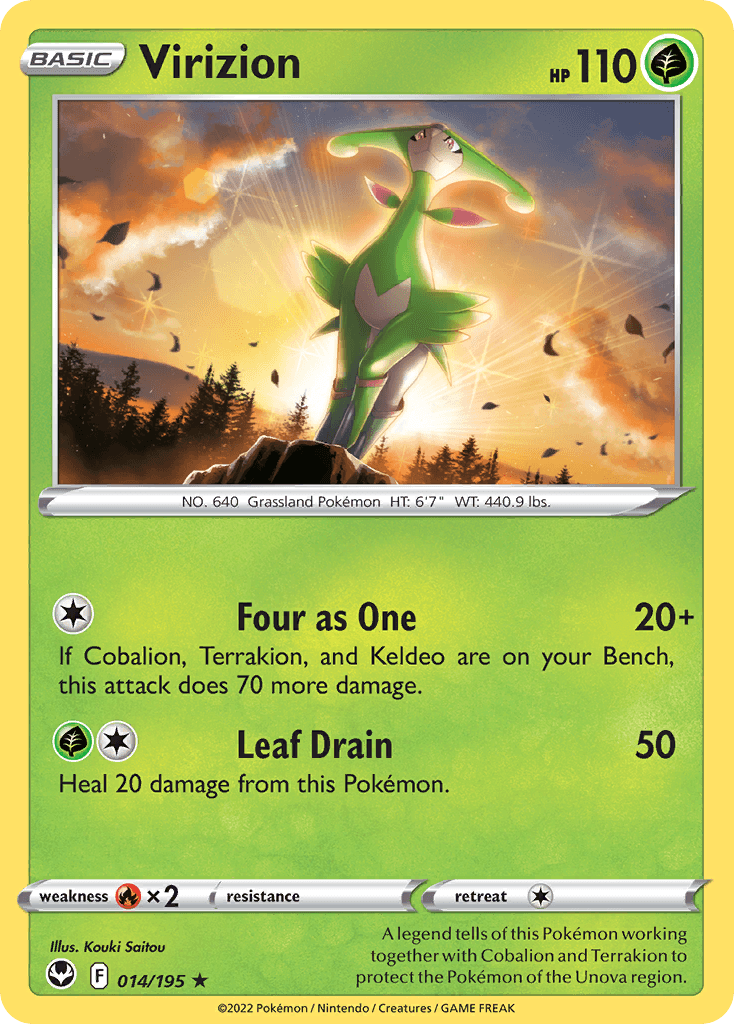 Virizion, carta 014 de Silver Tempest