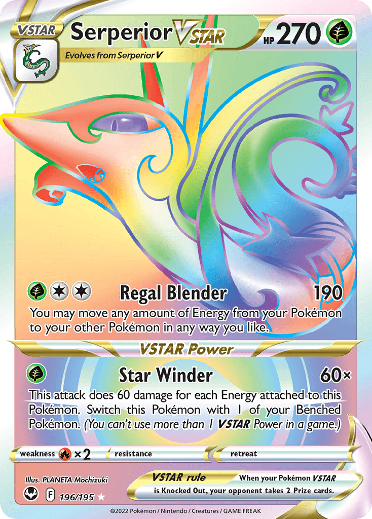 Serperior VSTAR, carta 196 de Silver Tempest