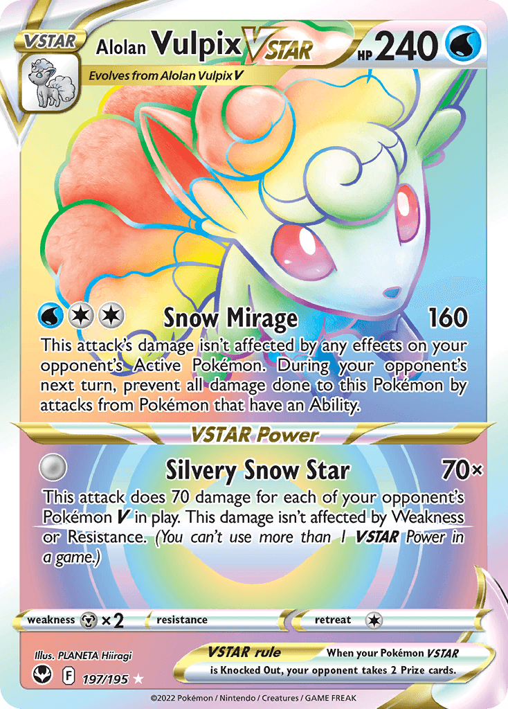 Alolan Vulpix VSTAR, carta 197 de Silver Tempest