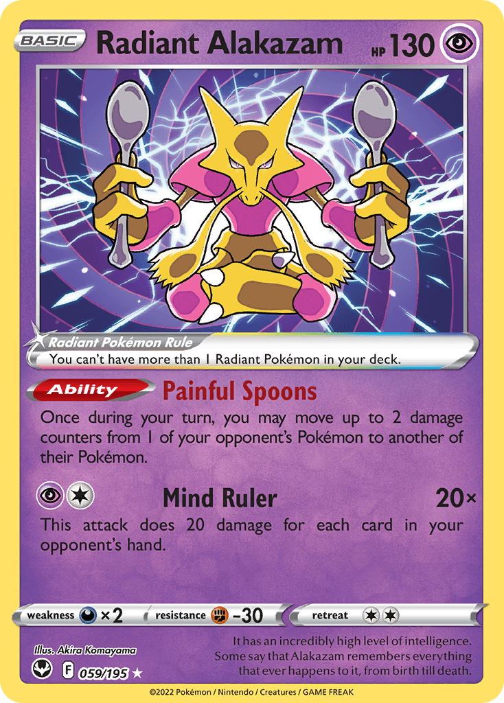 Radiant Alakazam, carta 059 de Silver Tempest