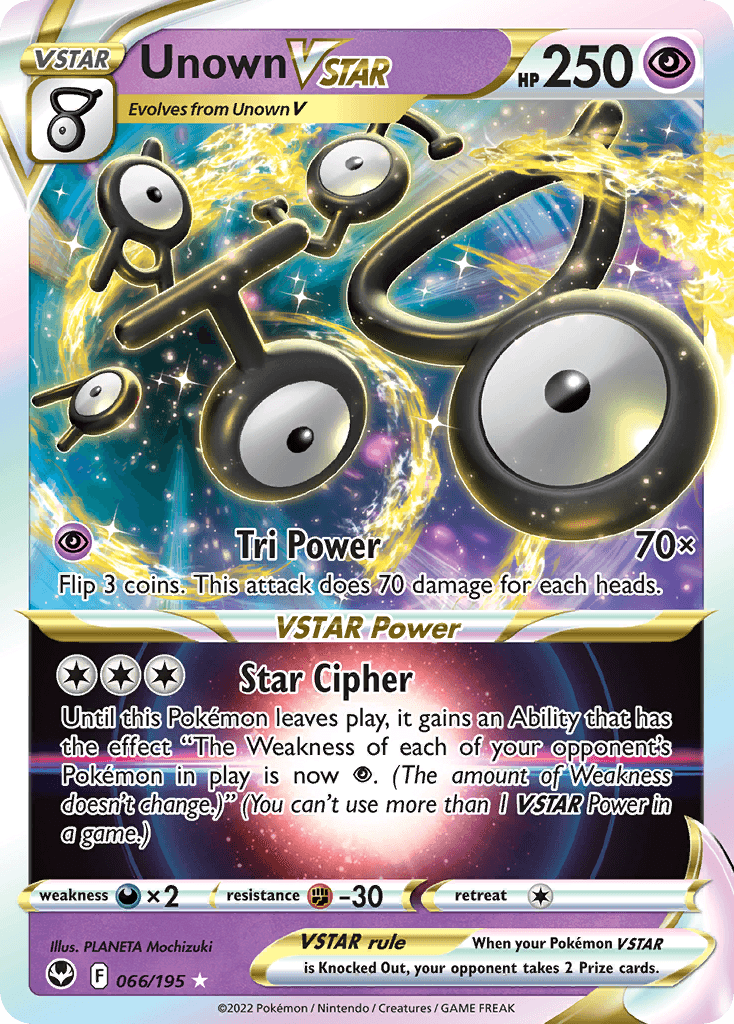 Unown VSTAR, carta 066 de Silver Tempest