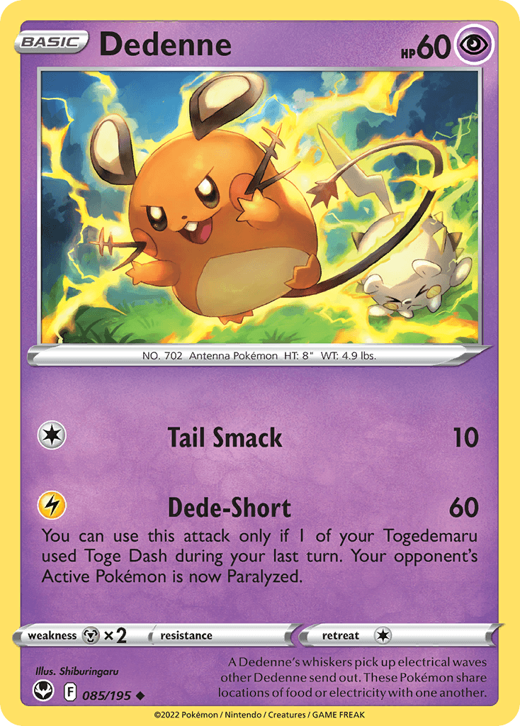 Dedenne, carta 085 de Silver Tempest