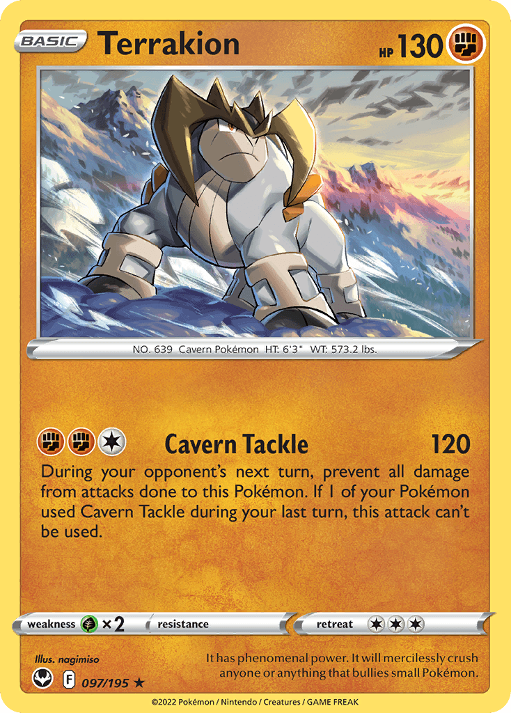 Terrakion, carta 097 de Silver Tempest