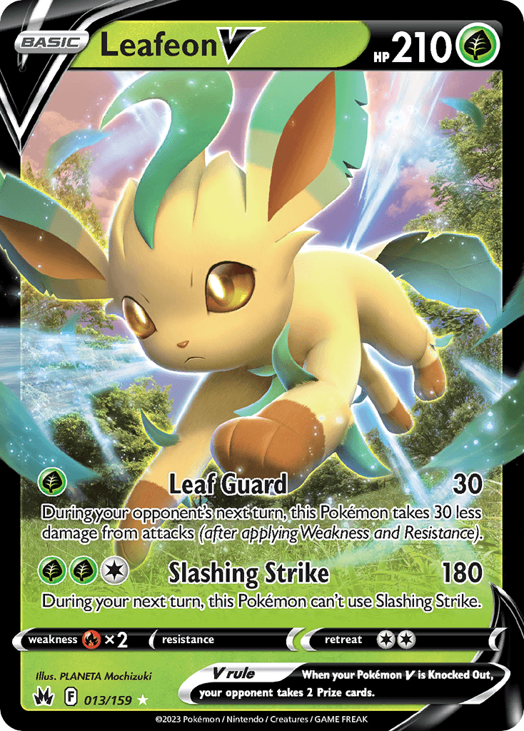 Leafeon V, carta 013 de Crown Zenith