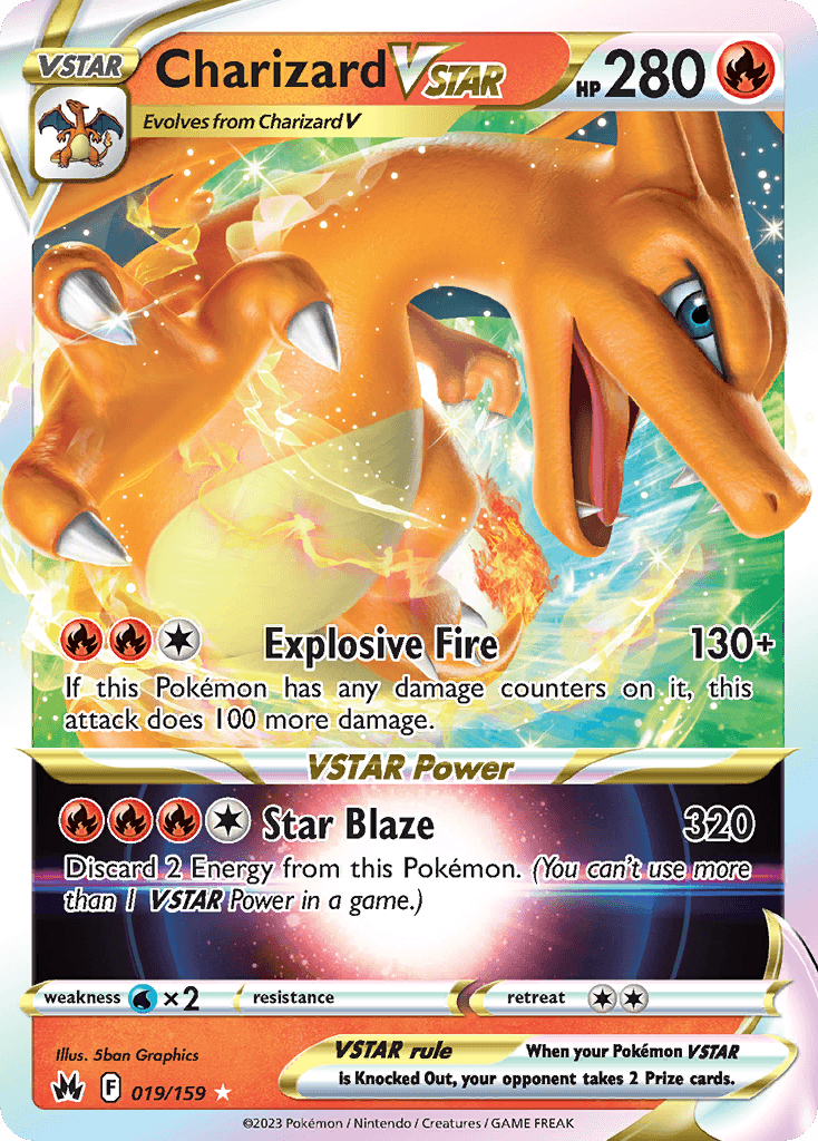 Charizard VSTAR, carta 019 de Crown Zenith