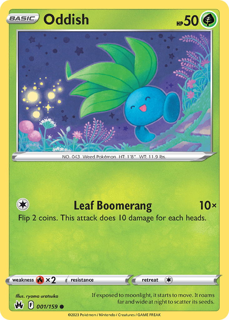 Oddish, carta 001 de Crown Zenith