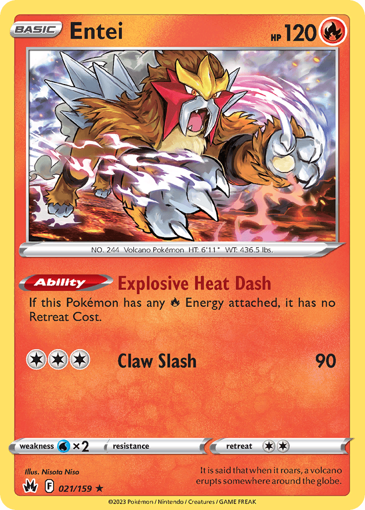 Entei, carta 021 de Crown Zenith