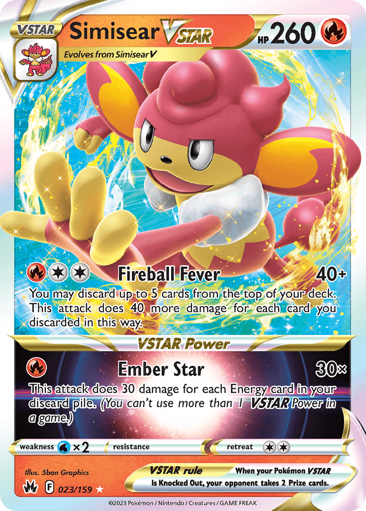Simisear VSTAR, carta 023 de Crown Zenith