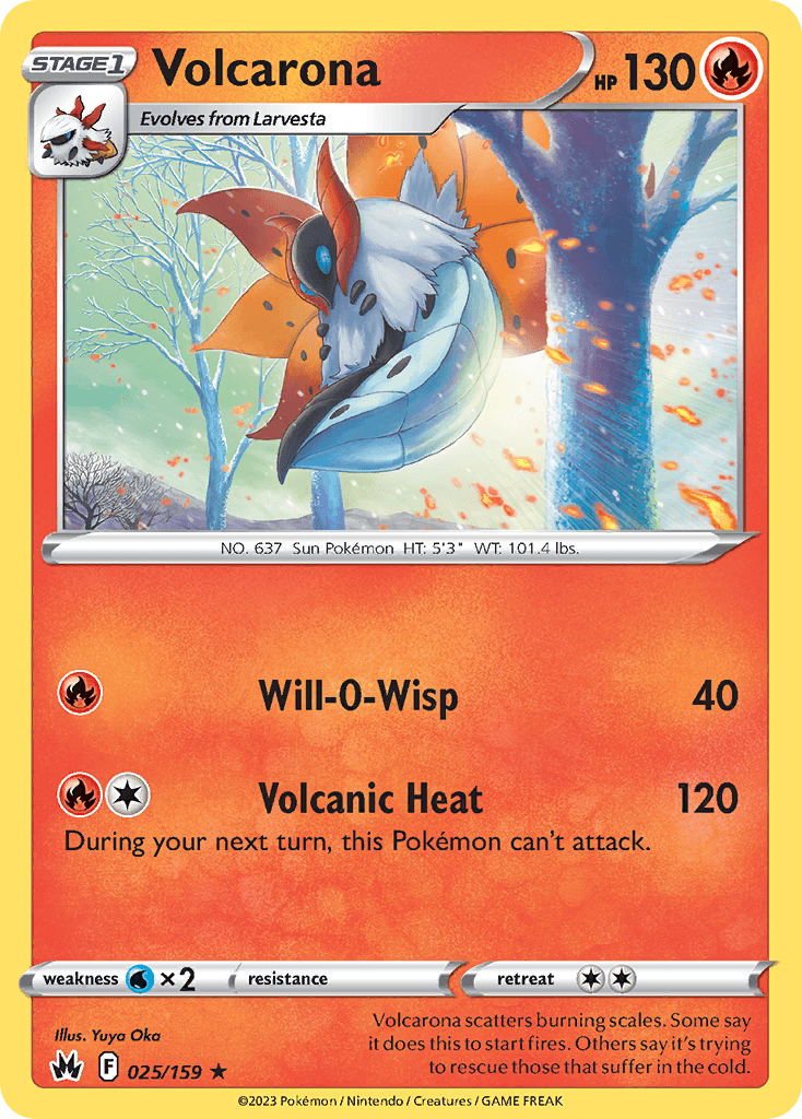 Volcarona, carta 025 de Crown Zenith