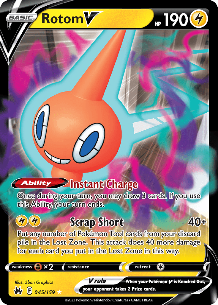 Rotom V, carta 045 de Crown Zenith