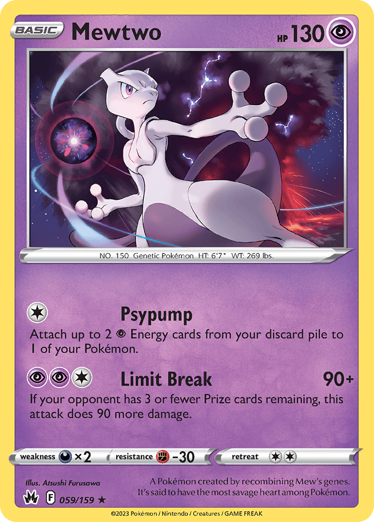 Mewtwo, carta 059 de Crown Zenith
