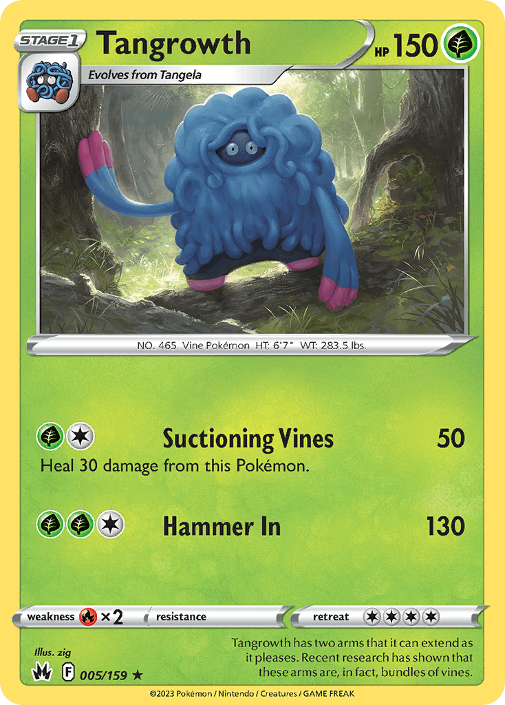 Tangrowth, carta 005 de Crown Zenith