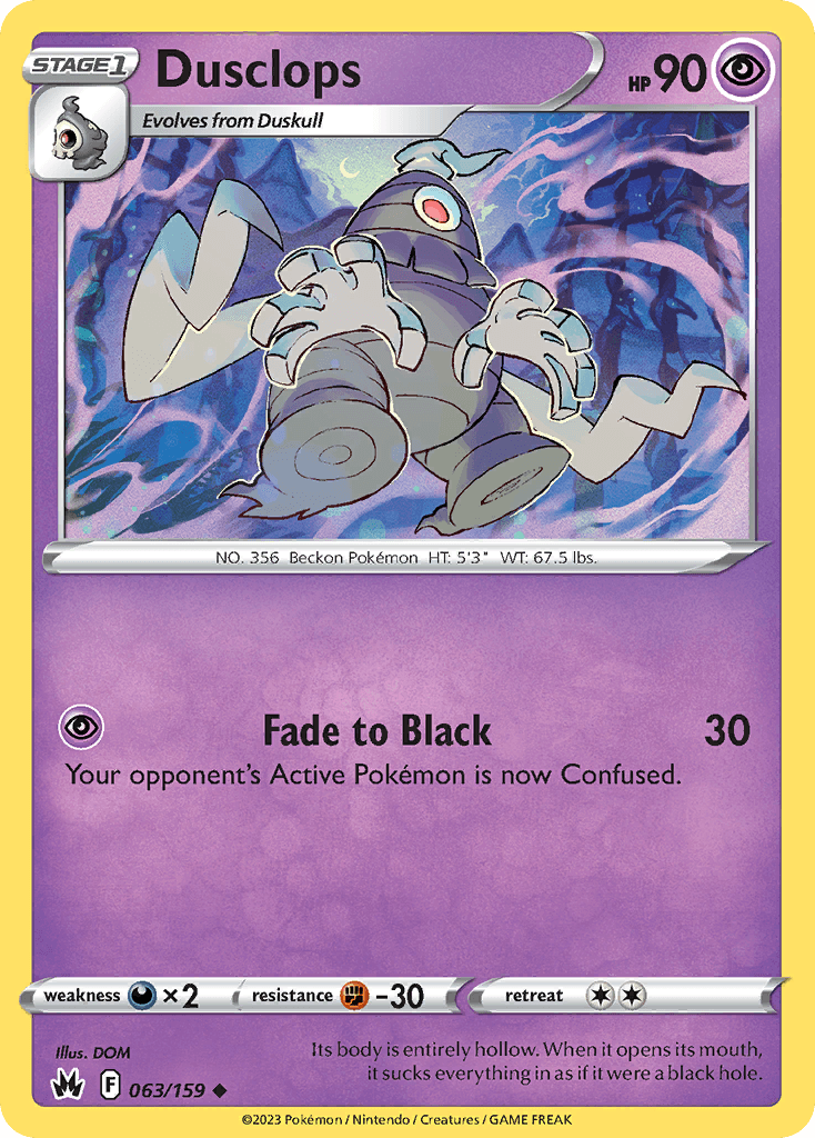 Dusclops, carta 063 de Crown Zenith