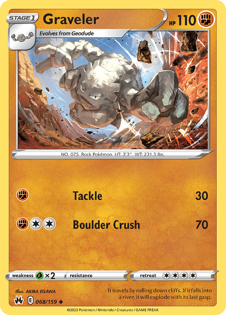 Graveler, carta 068 de Crown Zenith