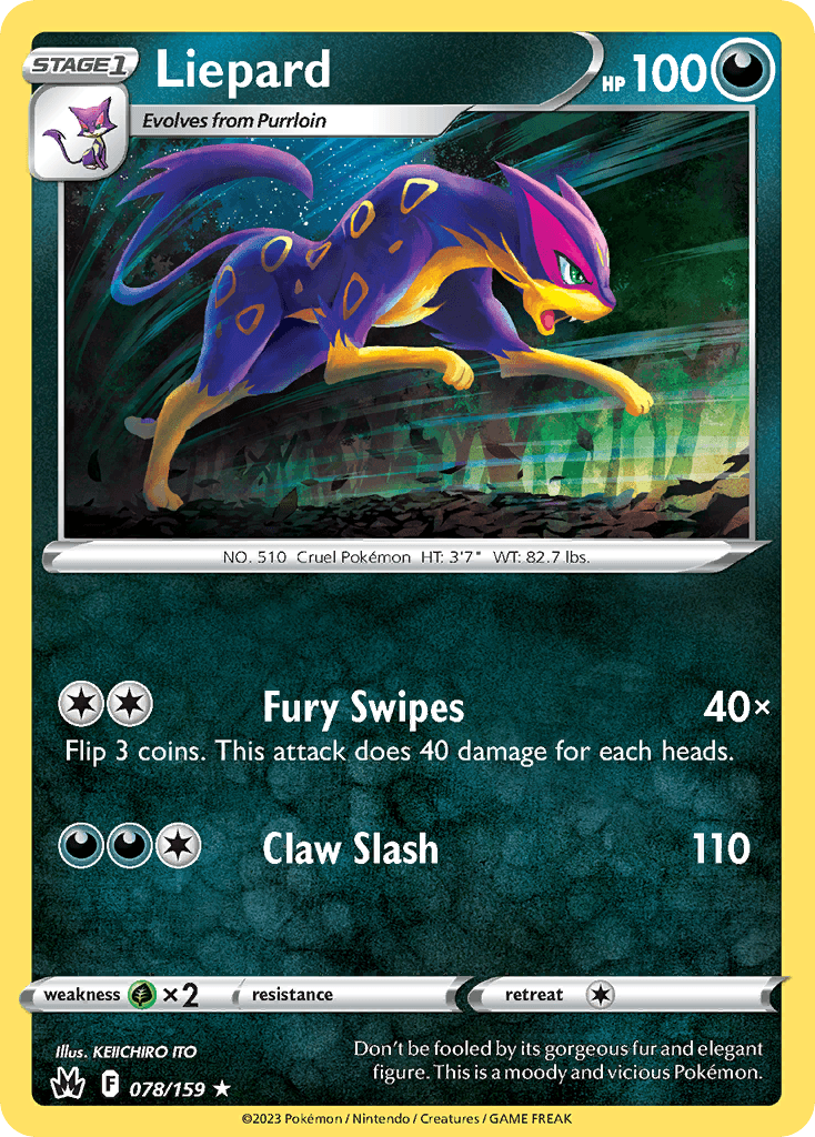 Liepard, carta 078 de Crown Zenith
