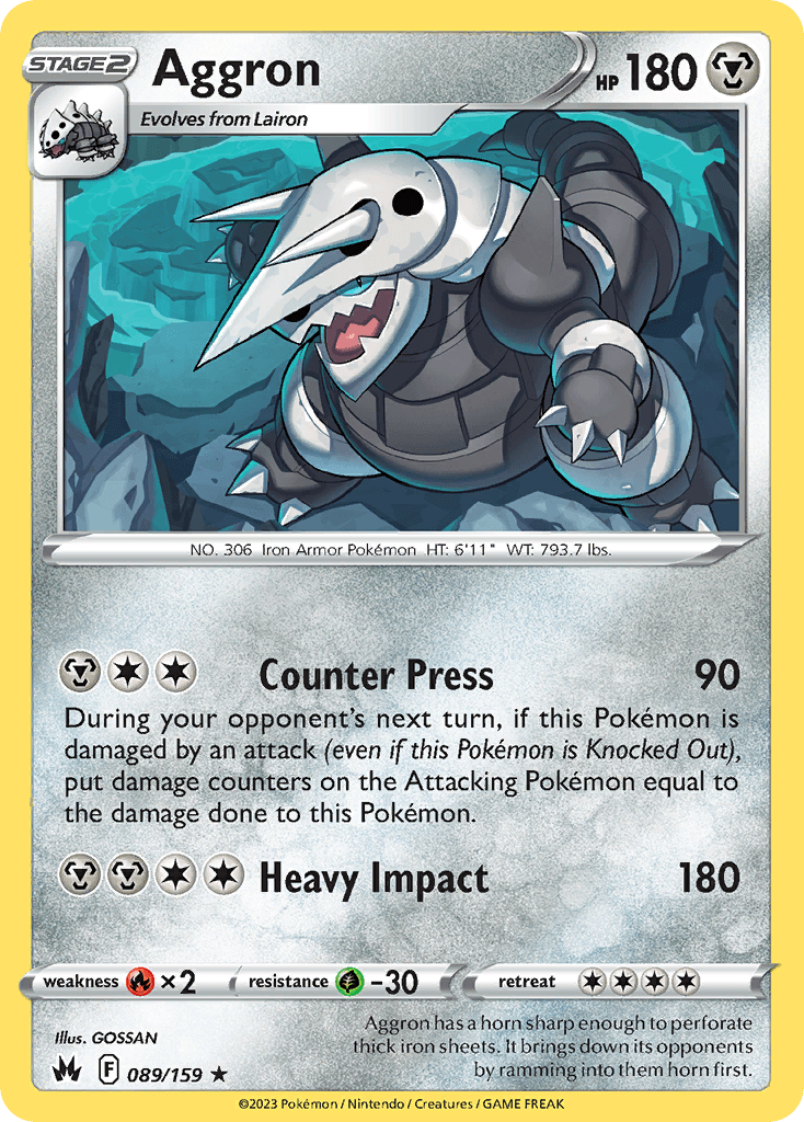 Aggron, carta 089 de Crown Zenith